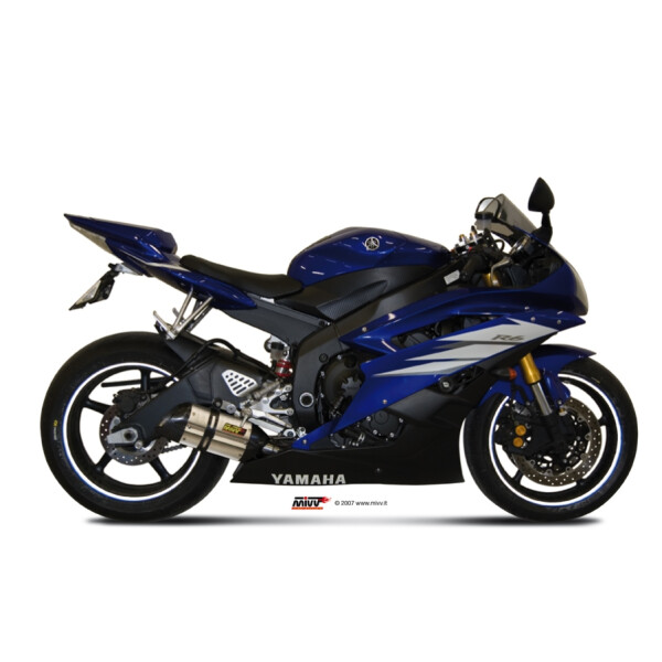 MIVV Auspuff - SLIP-ON SUONO - Titan mit Carbon Endkappe - fr YAMAHA YZF 600 R6 Bj. 2006 > 2016 - Y.021.L8