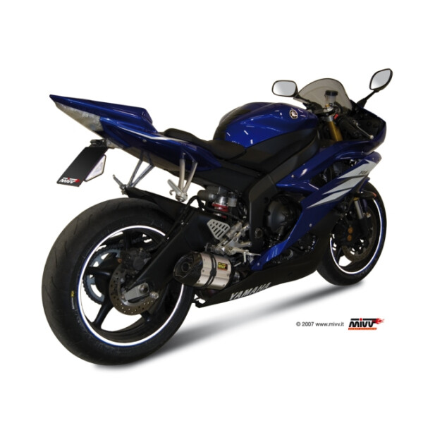 MIVV Auspuff - SLIP-ON SUONO - Titan mit Carbon Endkappe - fr YAMAHA YZF 600 R6 Bj. 2006 > 2016 - Y.021.L8