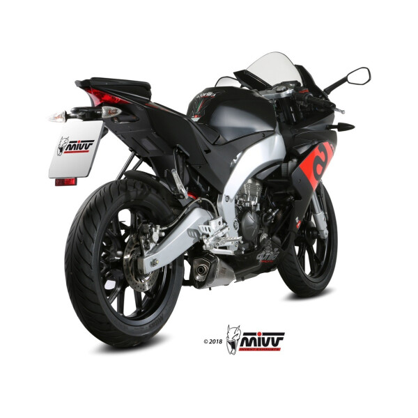 MIVV Auspuff - SLIP-ON - DELTA RACE - EDELSTAHL fr APRILIA RS 125 Bj. 2017 > 2020 - A.011.LDRX