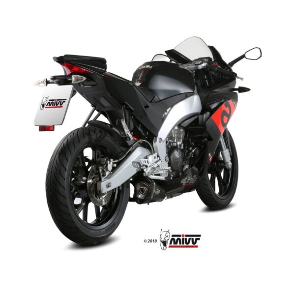 MIVV Auspuff - SLIP-ON - DELTA RACE - BLACK fr APRILIA RS 125 Bj. 2017 > 2020 - A.011.LDRB