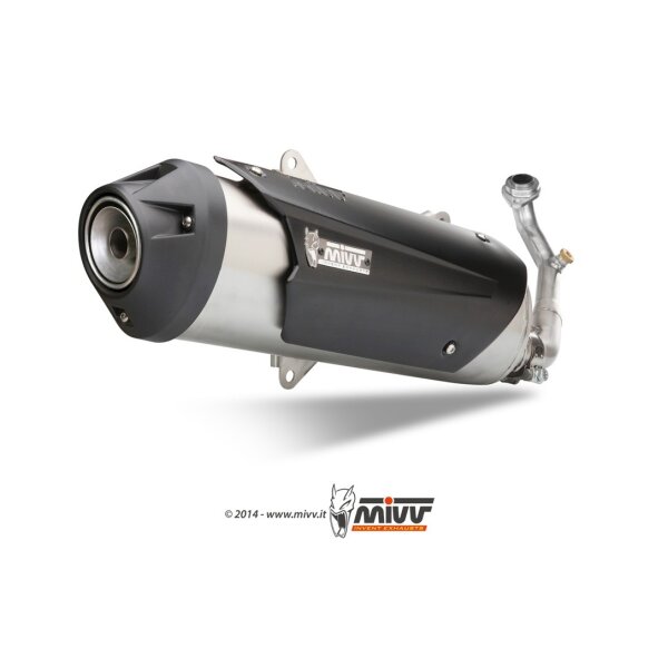 MIVV Auspuff - SLIP-ON - URBAN - EDELSTAHL fr APRILIA SCARABEO 500 Bj. 2006 > 2007 - C.GL.0009.K