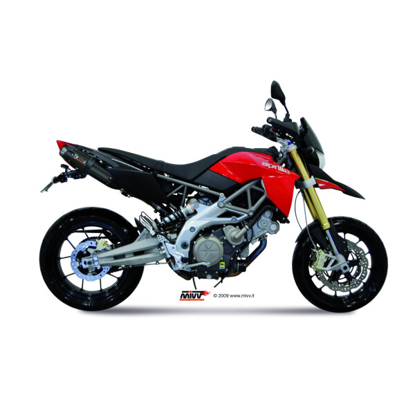 MIVV Auspuff - 2 SLIP-ON - SUONO - BLACK fr APRILIA DORSODURO 750 Bj. 2008 > 2016 - A.007.L9