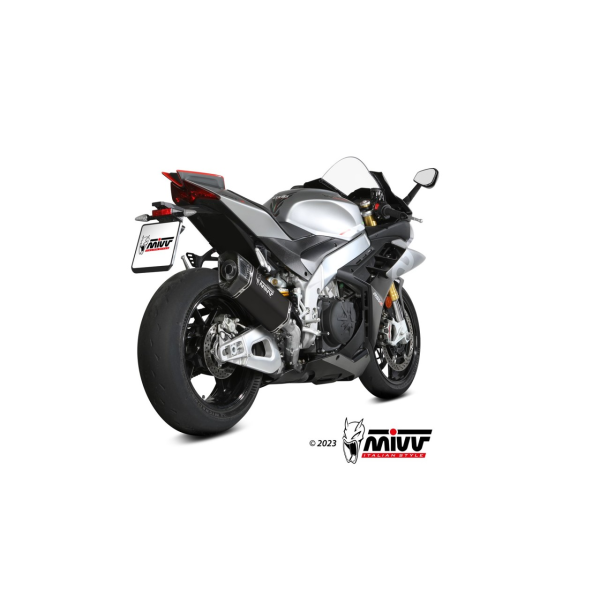 MIVV-SLIP-ON SR1 - Titan Schwarz für APRILIA - RSV4 BJ. 2021 > 2024 - A.015.LR1TB