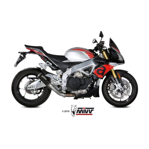 MIVV Auspuff - SLIP-ON - MK3 - BLACK fr APRILIA TUONO V4 1100 Bj. 2018 > 2020 - A.012.SM3B