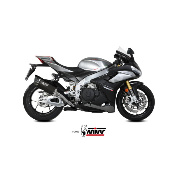MIVV Auspuff - SLIP-ON - SR-1 - BLACK TITAN fr APRILIA TUONO V4 1100 Bj. 2021 > 2023 - A.015.LR1TB
