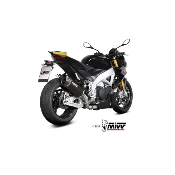 MIVV Auspuff - SLIP-ON - SR-1 - BLACK TITAN fr APRILIA TUONO V4 1100 Bj. 2021 > 2023 - A.015.LR1TB