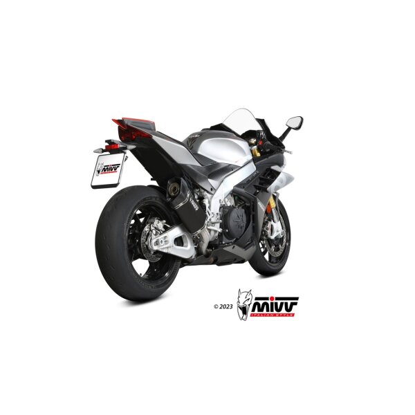 MIVV Auspuff - SLIP-ON - SR-1 - BLACK TITAN fr APRILIA TUONO V4 1100 Bj. 2021 > 2023 - A.019.SR1TB