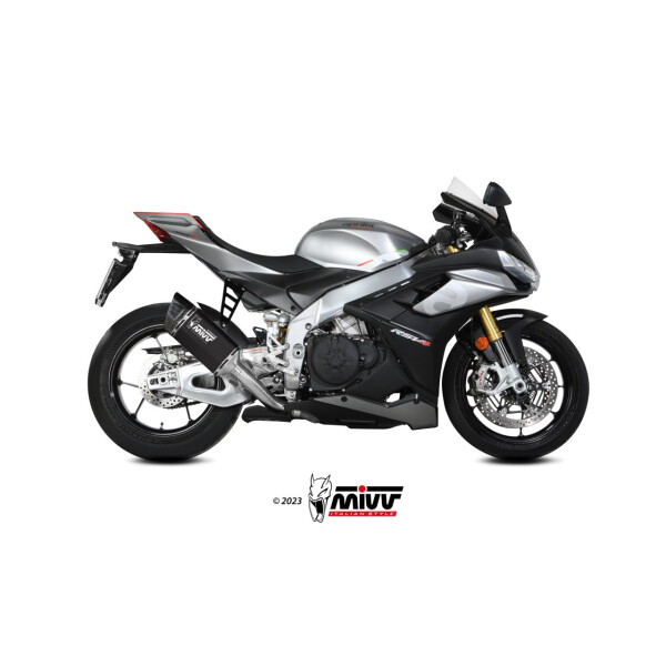 MIVV Auspuff - SLIP-ON - SR-1 - BLACK TITAN fr APRILIA TUONO V4 1100 Bj. 2021 > 2023 - A.019.SR1TB