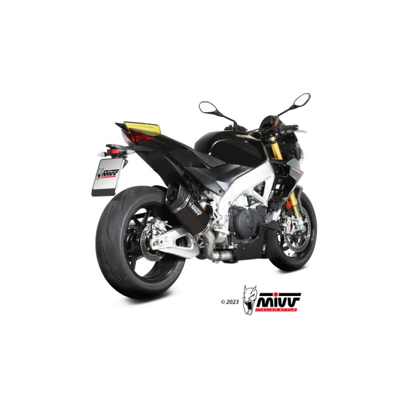 MIVV Auspuff - SLIP-ON - SR-1 - BLACK TITAN fr APRILIA TUONO V4 1100 Bj. 2021 > 2023 - A.019.SR1TB