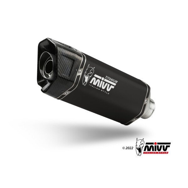 MIVV Auspuff - SLIP-ON - SR-1 - BLACK TITAN fr APRILIA TUONO V4 1100 Bj. 2021 > 2023 - A.019.SR1TB