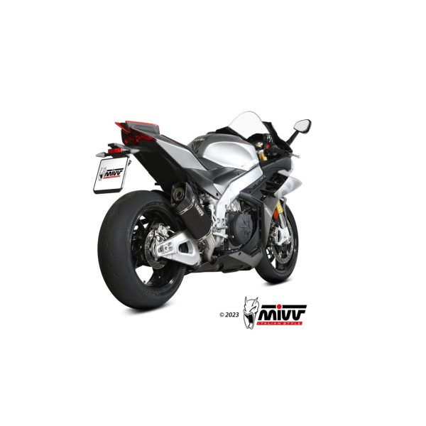 MIVV-SLIP-ON SR1 - Titan Schwarz für APRILIA - TUONO V4 1100 BJ. 2021 > 2024 - A.019.SR1TB
