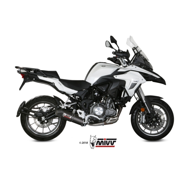 MIVV-SLIP-ON - OVAL - Carbon mit Carbon Endkappe für BENELLI - TRK 502 BJ. 2017 > 2025 - E.003.L3C
