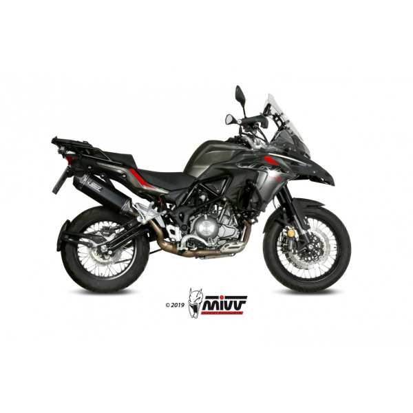 MIVV-SLIP-ON SPEED EDGE - Edelstahl Schwarz für BENELLI - TRK 502 X BJ. 2018 > 2025 - E.004.LRB