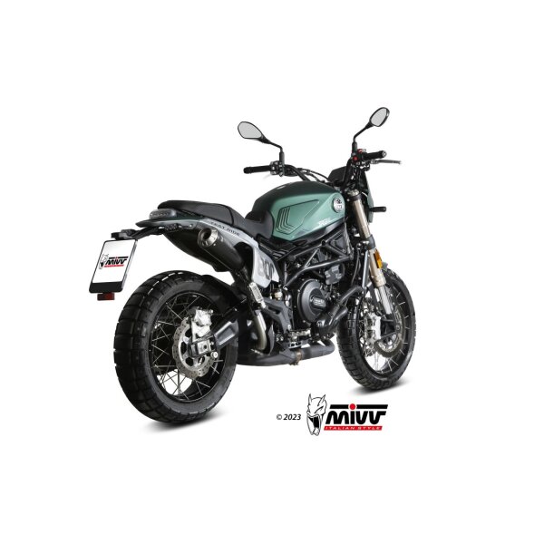 MIVV Auspuff - SLIP-ON - X-M1 - BLACK fr BENELLI LEONCINO 800 TRAIL Bj. 2022 > 2023 - E.011.LC4B