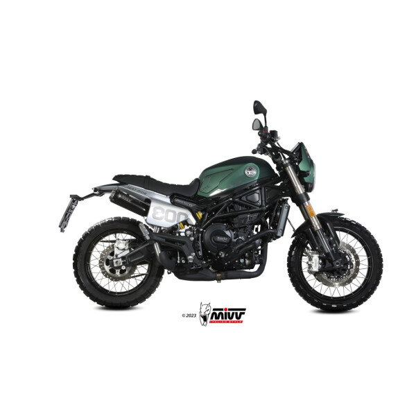 MIVV Auspuff - SLIP-ON - X-M1 - BLACK fr BENELLI LEONCINO 800 TRAIL Bj. 2022 > 2023 - E.011.LC4B