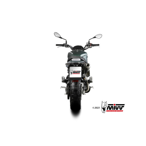MIVV Auspuff - SLIP-ON - X-M1 - BLACK fr BENELLI LEONCINO 800 TRAIL Bj. 2022 > 2023 - E.011.LC4B