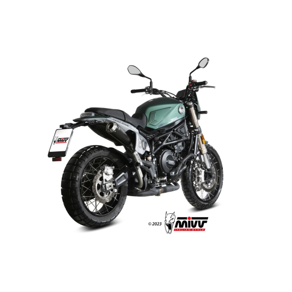 MIVV-SLIP-ON XM1 - Edelstahl Schwarz für BENELLI - LEONCINO 800 TRAIL BJ. 2022 > 2024 - E.011.LC4B