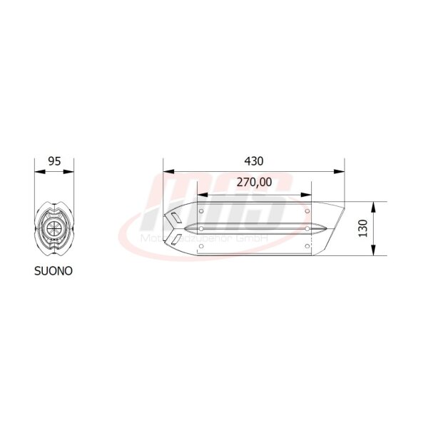 MIVV Auspuff - SLIP-ON - SUONO - BLACK fr BMW C 600 SPORT Bj. 2012 > 2015 - B.013.L9