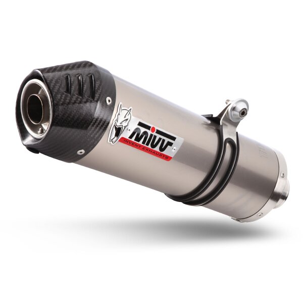 MIVV Auspuff - SLIP-ON - OVAL - TITAN mit Carbon Endkappe fr BMW F 650 GS Bj. 2008 > 2012 - B.007.LNC