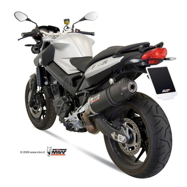 MIVV Auspuff - SLIP-ON - OVAL - CARBON mit Carbon Endkappe fr BMW F 800 R / GT Bj. 2009 > 2020 - B.008.LEC