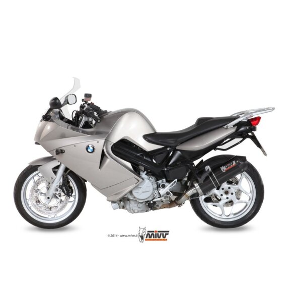 MIVV Auspuff - SLIP-ON - OVAL - CARBON mit Carbon Endkappe fr BMW F 800 S / ST Bj. 2006 > 2012 - B.023.LEC