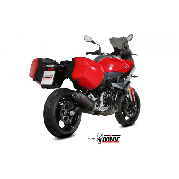 MIVV Auspuff - SLIP-ON - OVAL - CARBON mit Carbon Endkappe fr BMW F 900 XR Bj. 2020 > 2023 - B.037.LEC