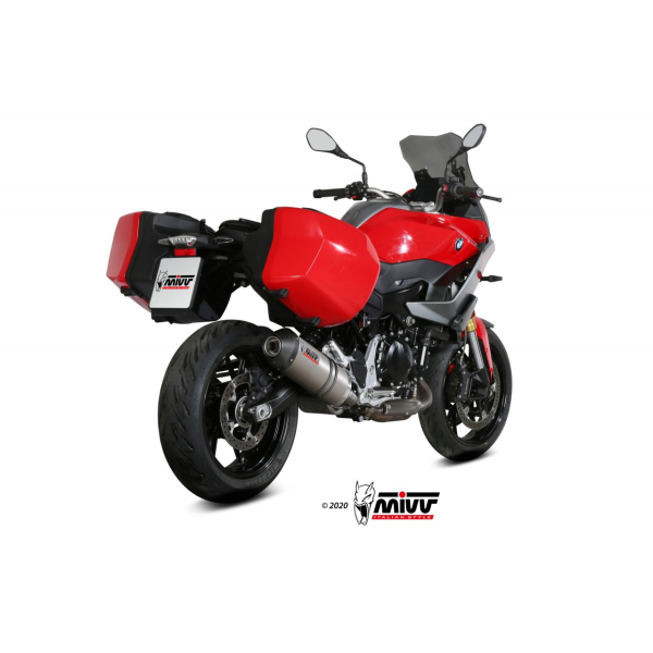 MIVV-SLIP-ON OVAL - Titan mit Carbon Endkappe für BMW - F 900 XR BJ. 2020 > 2025 - B.037.LNC