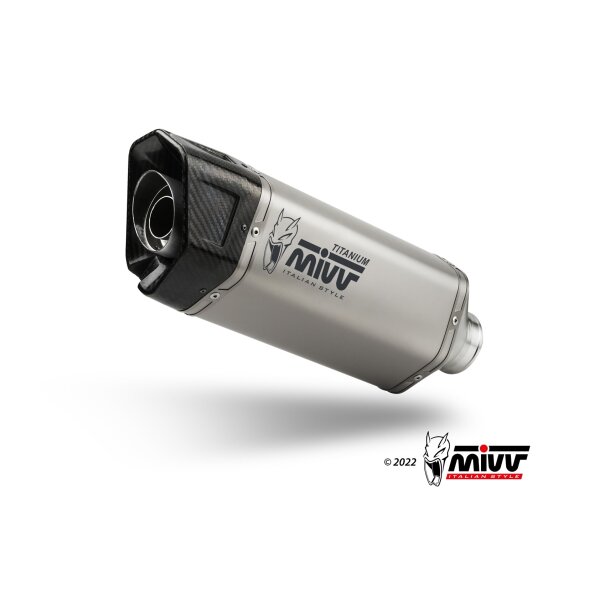 MIVV Auspuff - Komplettanlage 4x2x1 - SR-1 - VOLLTITAN fr BMW S 1000 R Bj. 2021 > 2023 - R.BW.0005.SR1T