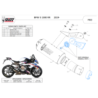 MIVV-SLIP-ON MK3 - CARBON für BMW - S 1000 RR BJ. 2019 > 2024 - B.036.LM3C