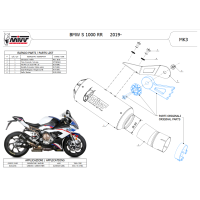 MIVV-SLIP-ON MK3 - Carbon für BMW - S 1000 RR BJ. 2019 > 2025 - B.036.LM3C