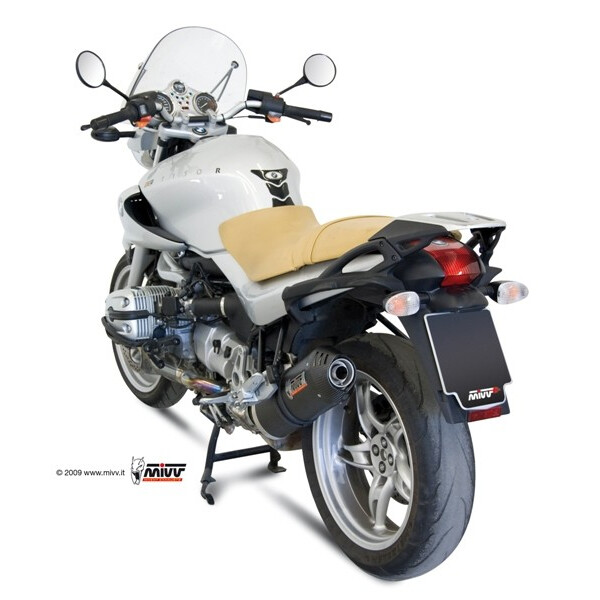 MIVV Auspuff - SLIP-ON - OVAL - CARBON mit Carbon Endkappe fr BMW R 1150 R Bj. 2000 > 2006 - B.009.LEC