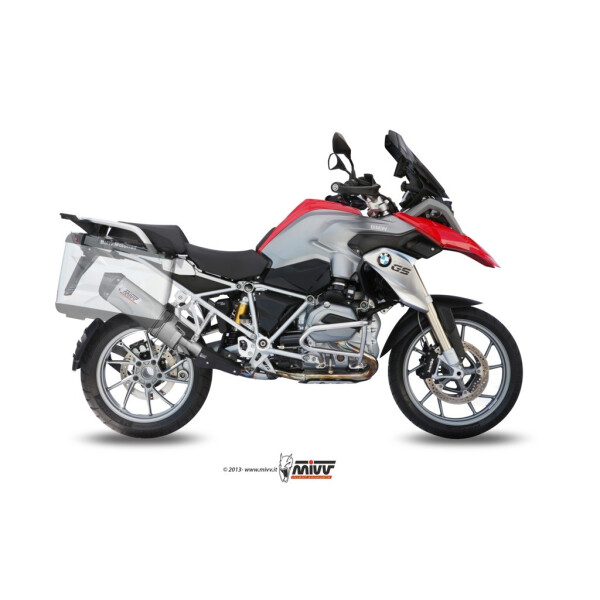 MIVV Auspuff - SLIP-ON - OVAL - TITAN mit Carbon Endkappe fr BMW R 1200 GS / Adventure Bj. 2013 > 2018 - B.016.LNC