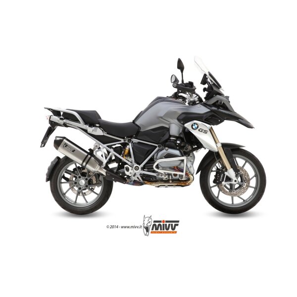 MIVV Auspuff - SLIP-ON - SPEED EDGE - EDELSTAHL fr BMW R 1200 GS / Adventure Bj. 2013 > 2018 - B.016.LRX