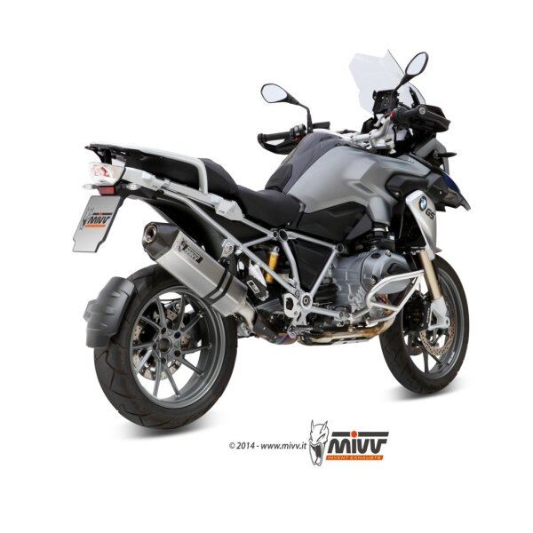 MIVV Auspuff - SLIP-ON - SPEED EDGE - EDELSTAHL fr BMW R 1200 GS / Adventure Bj. 2013 > 2018 - B.016.LRX