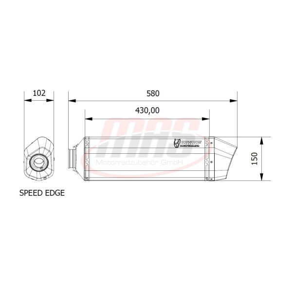 MIVV Auspuff - SLIP-ON - SPEED EDGE - TITAN fr BMW R 1200 GS / Adventure Bj. 2013 > 2018 - B.016.LGS