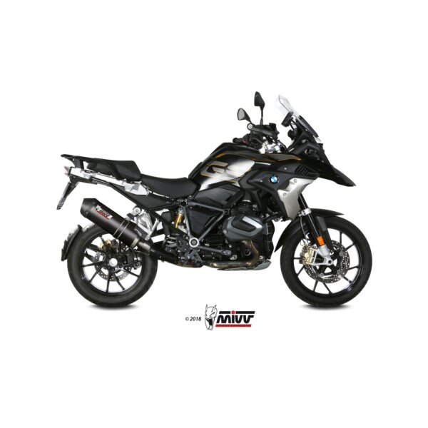 MIVV Auspuff - SLIP-ON - OVAL - CARBON mit Carbon Endkappe fr BMW R 1250 GS / Adventure Bj. 2019 > 2023 - B.034.LEC