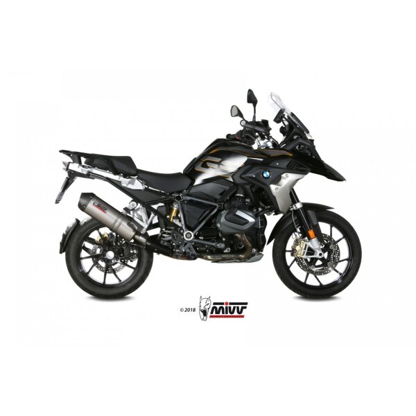 MIVV Auspuff - SLIP-ON - OVAL - TITAN mit Carbon Endkappe fr BMW R 1250 GS / Adventure Bj. 2019 > 2023 - B.034.LNC
