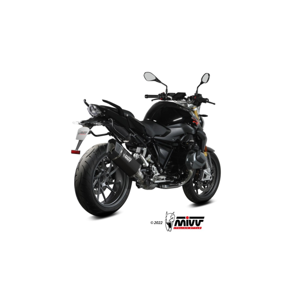 MIVV-SLIP-ON SR1 - Titan Schwarz für BMW - R 1250 R / RS BJ. 2021 > 2024 - B.040.LR1TB