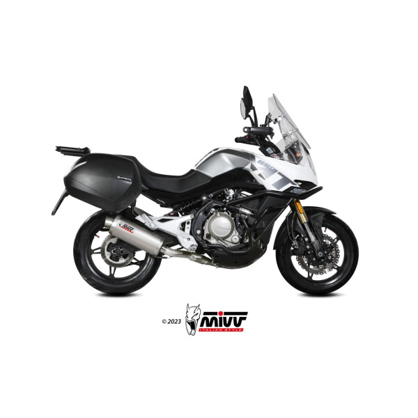 MIVV Auspuff - SLIP-ON - OVAL - EDELSTAHL fr CF MOTO 650MT Bj. 2021 > 2023 - CF.002.LX2