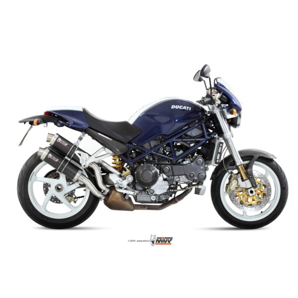 MIVV Auspuff - 2 SLIP-ON - GP - CARBON fr DUCATI MONSTER S2R 800 Bj. 2005 > 2007 - D.011.L2S