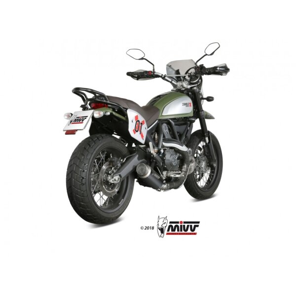 MIVV Auspuff - SLIP-ON - GPpro - BLACK fr DUCATI SCRAMBLER 800 Bj. 2015 > 2020 - D.035.LXBP