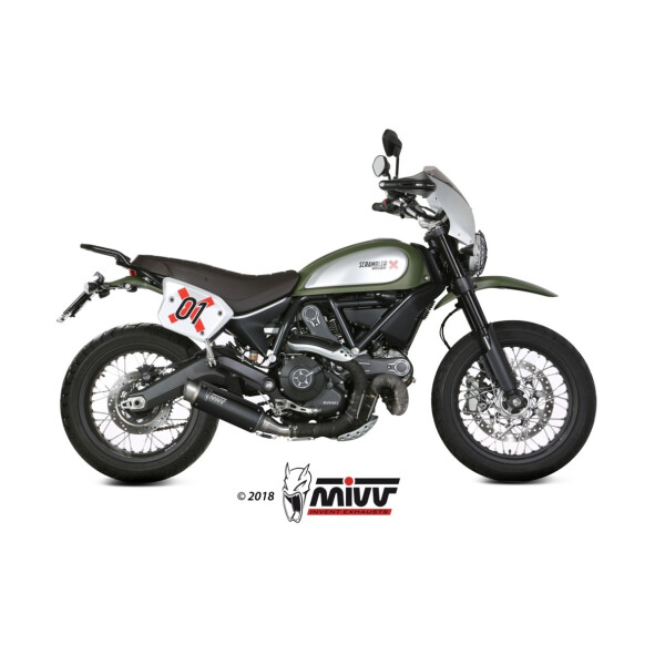 MIVV Auspuff - SLIP-ON - GPpro - BLACK fr DUCATI SCRAMBLER 800 Bj. 2015 > 2020 - D.035.LXBP