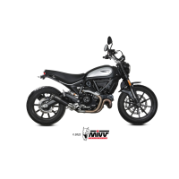 MIVV-SLIP-ON - XM1 - Edelstahl Schwarz für DUCATI - SCRAMBLER 800 ICON / ICON DARK BJ. 2021 > 2022 - D.050.LC4B