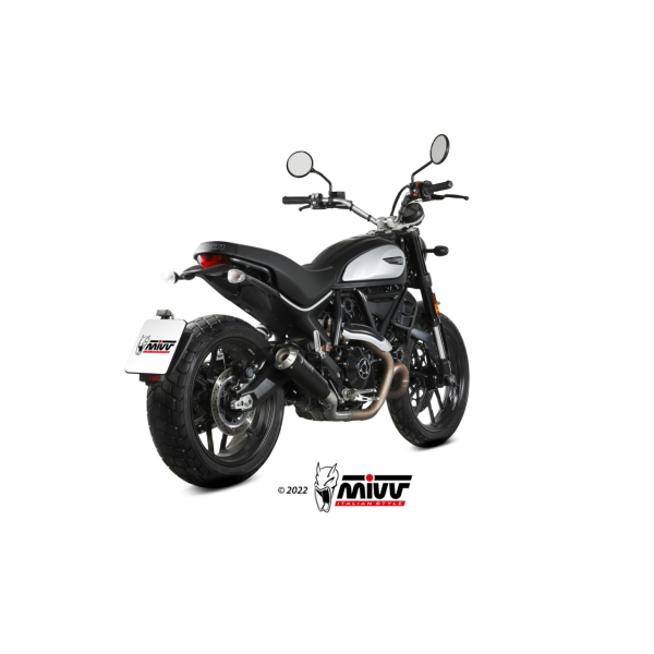 MIVV-SLIP-ON XM1 - Edelstahl Schwarz für DUCATI - SCRAMBLER 800 ICON / ICON DARK BJ. 2021 > 2022 - D.051.SC4B
