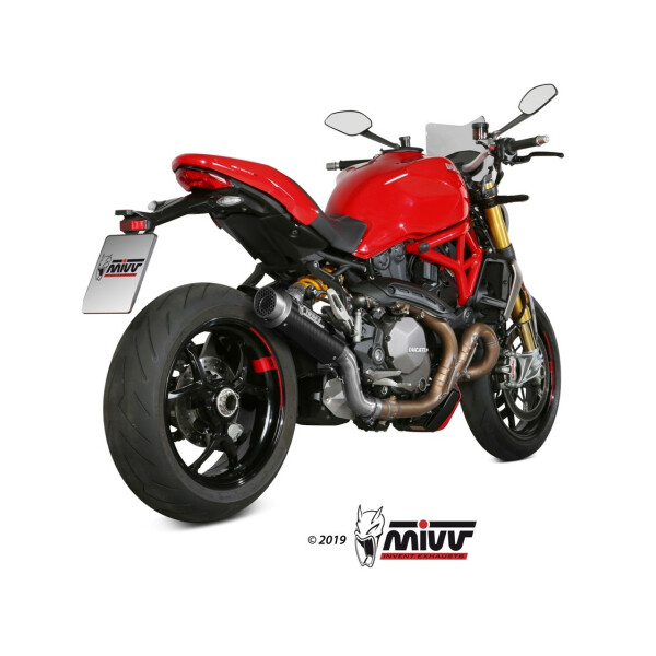 MIVV Auspuff - SLIP-ON - GPpro - CARBON fr DUCATI MONSTER 821 Bj. 2018 > 2020 - D.041.L2P