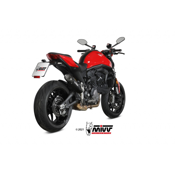 MIVV-SLIP-ON X-M5 - Edelstahl Schwarz für DUCATI - MONSTER 937 / MONSTER 937 +  BJ. 2021 > 2025 - D.048.LC5B