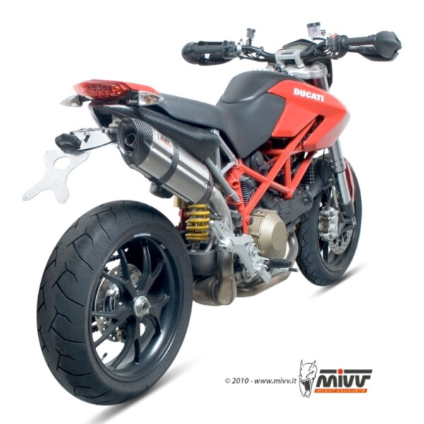 MIVV Auspuff - SLIP-ON - SUONO - EDELSTAHL fr DUCATI HYPERMOTARD 1100 EVO Bj. 2010 > 2012 - D.022.L7