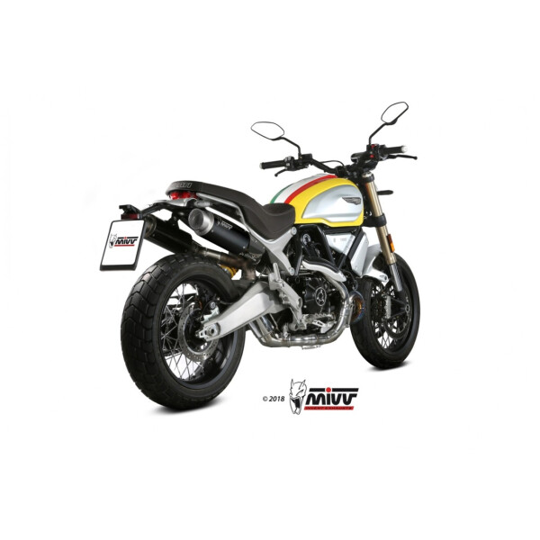 MIVV Auspuff - 2 SLIP-ON - GPpro - BLACK fr DUCATI SCRAMBLER 1100 Bj. 2018 > 2020 - D.038.LXBP