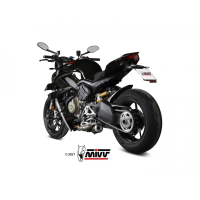 MIVV-2 SLIP-ON XM1 - Edelstahl Schwarz für DUCATI - STREETFIGHTER V4 BJ. 2020 > 2022 - D.047.SC4B