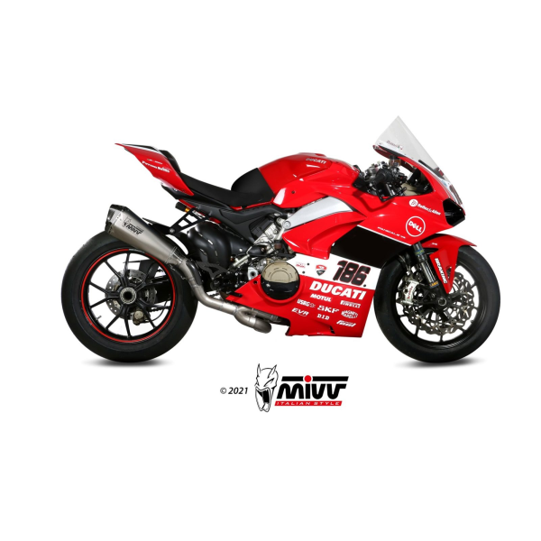 MIVV-Komplettanlage 2x1 DELTA RACE - Voll-Titan für DUCATI - PANIGALE V4 BJ. 2018 > 2022 - R.DU.0003.SDRT